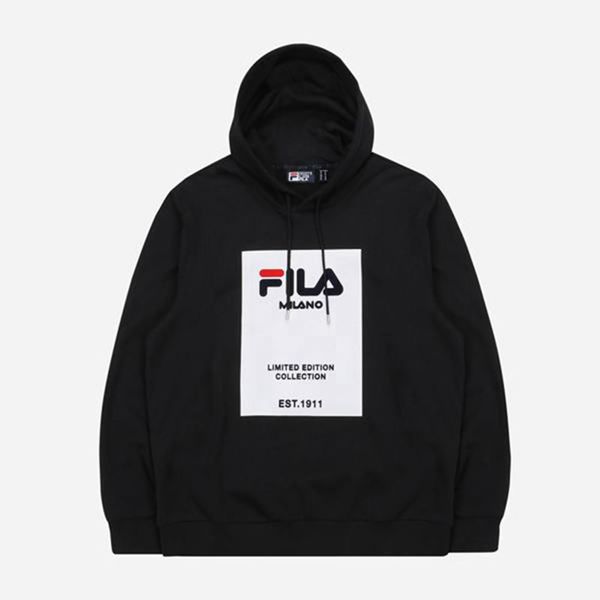 Fila Uni Women's Hoodies - Black,NZ 483-12849